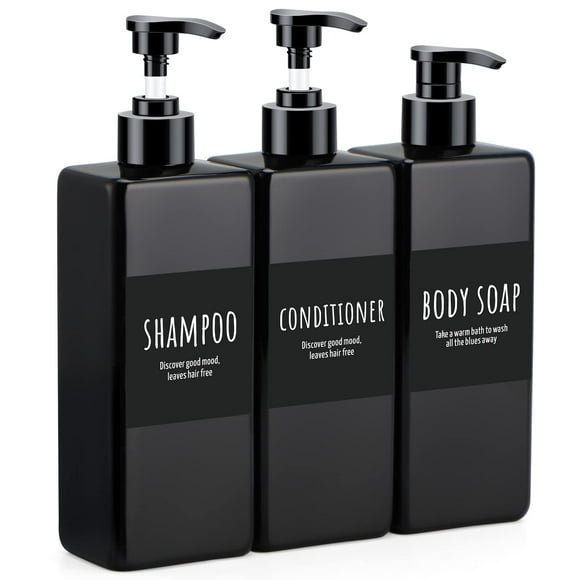 Dispensador de champú y acondicionador Segbeauty, 500 ml, paquete de 3