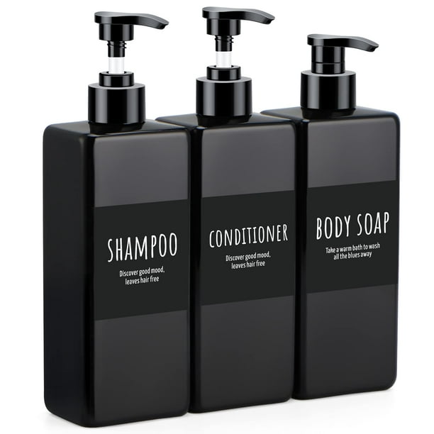 Dispensador de champú y acondicionador Segbeauty, 500 ml, paquete de 3
