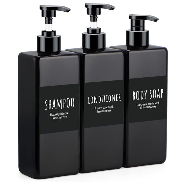 Dispensador de champú y acondicionador Segbeauty, 500 ml, paquete de 3