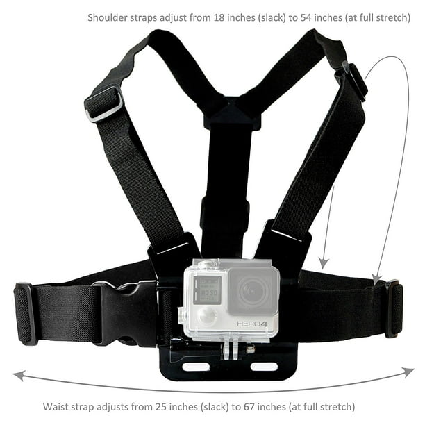 Ultimaxx réglable Harnais poitrine mont toutes les caméras GoPro, Taille  unique, parfait pour les sports extrêmes 