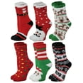thumbnail image 1 of Non Slip Anti Skid Christmas Cozy Fuzzy Home Lounge Slipper Hospital Socks, 1 of 6