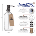 thumbnail image 2 of Clear Glass Pint Jar Soap and Lotion Dispenser with Metal Pump (Orb), 2 of 4
