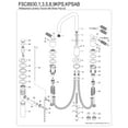 thumbnail image 6 of Kingston Brass FSC8939KPS Verona Widespread Bathroom Faucet with Brass Pop-Up in Polished Nickel, 6 of 8