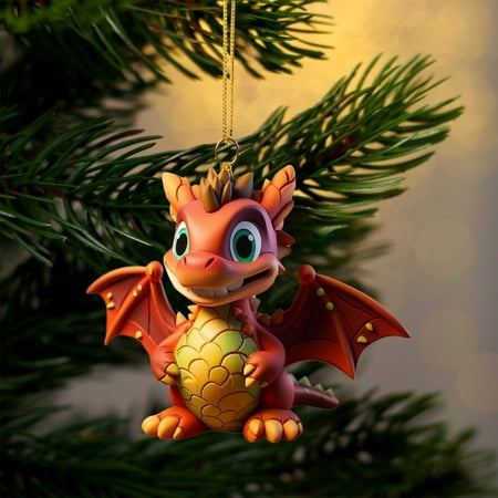 

Nallwabiu Dragon Baby Egg Pendant Christmas Decor Home Ornament Holiday Gift Festive Decoration Dragon Ornament for Living Room Christmas Tree Office Bedroom Car