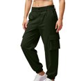 thumbnail image 4 of ABATAB Plus Size Cargo Pants for Women Cinch Bottom Hiking Pants Lightweight Casual Joggers Baggy Trousers with Pockets, 4 of 5