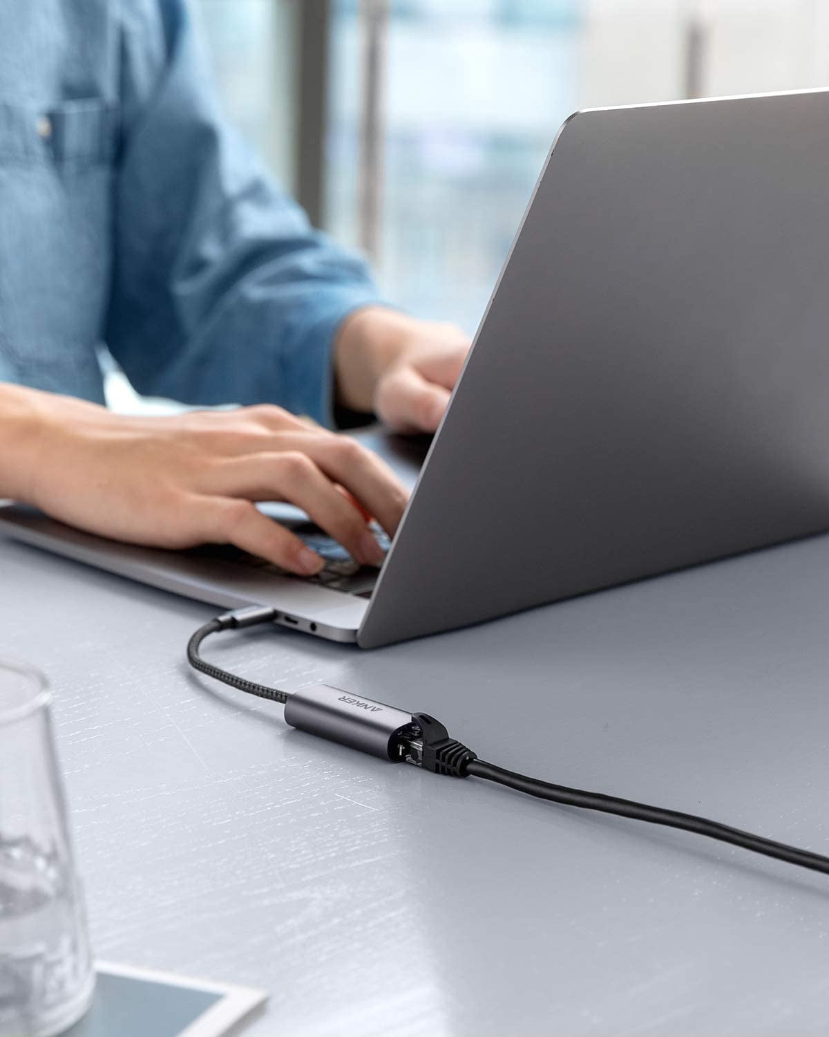Anker USB C 3.0 to Ethernet Adapter, Portable 1-Gigabit Network Hub