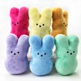 thumbnail image 3 of New Easter Bunny Plush Toys Easter Cartoon Rabbit Dolls PEEPS Stuffed Animals Toy 15cm, 3 of 7