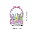 thumbnail image 3 of SIYTUAU Easter Candy Storage Bags With Zipper Standing Design Festive Rabbit Print Plastic Handle Bag 10 Count 10X9 Inch, 3 of 6