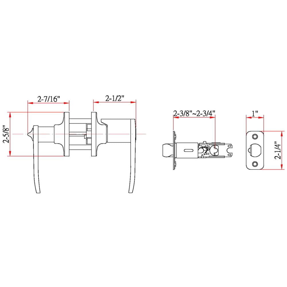 Design House Delavan 2-Way Interior/Exterior Keyed Door Lever, Satin Nickel