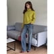 thumbnail image 5 of Suéter de Cuello Alto para Mujer, Jersey de Punto Grueso de Larga, Jersey Básico de Moda para Otoño e Invierno. Verde L, 5 of 7
