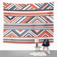 thumbnail image 2 of JSDART Pattern Abstract Stripes Modern Graphic Chevron Cartoon Celebration Collection Wall Art Hanging Tapestry Home Decor for Living Room Bedroom Dorm 51x60 inch, 2 of 2