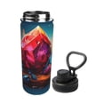 thumbnail image 2 of Haiem Colorful Stone World Printed Sports Insulated Kettle 18oz stainless steel kettle Leak-proof Water Bottle,Double-wall Insulated Bottle for Travel,Sports,Fitness, 2 of 7