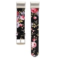 thumbnail image 2 of Leather Watchband With Flower Pattern For Fitbit Charge2, Black, 2 of 5