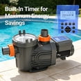 thumbnail image 3 of 2.5HP High Performance Pool Pumps Variable Speed Smart Programmable Timer Swimming Pool Pump with Large Filter Basket, 220V Powerful DC Motor, 3 of 8