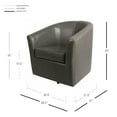 thumbnail image 7 of Pemberly Row 17.5" Bonded Leather Swivel Chair in Gray Finish, 7 of 7