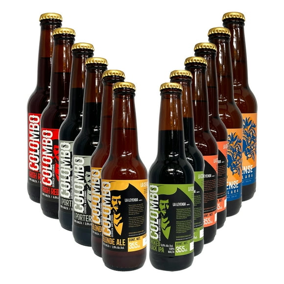 12 Pack Cerveza Artesanal Colombo Mix 355 ml Porter