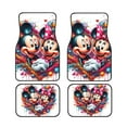 thumbnail image 1 of Cartoon Mickey Mouse And Minnie Mouse Car Floor Mats Universal Floor Mats for Cars Front Rear Car Foot Mats Cute Anime Pattern Car Accessories for Trucks, 1 of 5