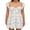 White, variant on Rdhnmea Women Mini Dress, Cap Sleeve Low-cut Backless Flower Print A-line Dress Summer Dress