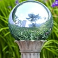 thumbnail image 2 of Tineasur  Silver Stainless Steel Garden Gazing Globe Outdoor Decoration Round Sphere, 2 of 6