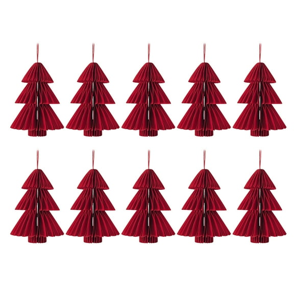 10Pcs Holiday Hangings for Christmas Tree Recyclable Paper Party Decoration Handmade Indoor Outdoor Ornament