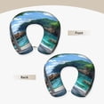 thumbnail image 3 of KLL Tropical Paradise Window View Pattern Memory Foam Cervical Neck Pillow Versatile U-Shaped Pillows for Home/Office/Camping/Travelling/Soft Washable Cover, 3 of 8