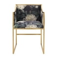 thumbnail image 6 of Atara Floral Velvet Gold Chair by TOV Furniture, 6 of 14