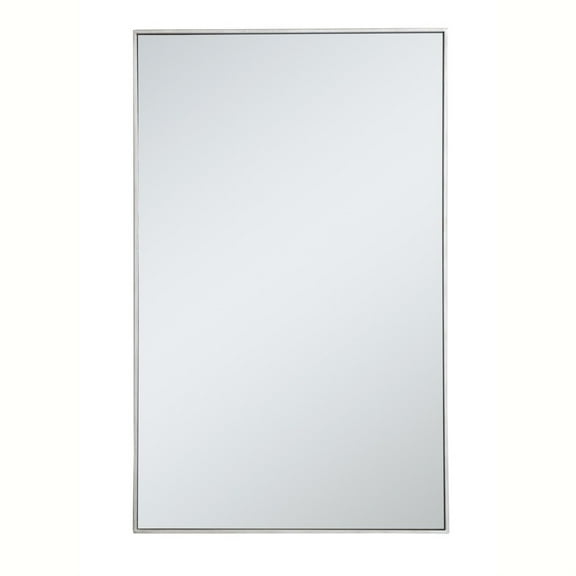 Metal frame rectangle mirror 30 inch in Sliver