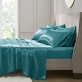 thumbnail image 2 of Madison Park Essentials Satin Silk Sheets Set, 2 of 8