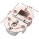 thumbnail image 2 of Paquete de 2 bisagras plegables ocultas ajustables de 90 grados para muebles bisagras semicirculares bisagras de mesa de madera bisagras redondas plateadas Kuyhfg Sin marca, 2 of 5