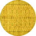 thumbnail image 1 of Ahgly Company Indoor Round Persian Yellow Traditional Area Rugs, 4' Round, 1 of 4