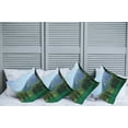 thumbnail image 2 of Ambesonne Nature Throw Pillow Cover 4 Pack, Forest Lake in Valley, 24", Pale Blue Hunter Green, 2 of 7