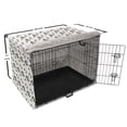 thumbnail image 6 of Abstract Art Dog Crate Cover, Geometric Triangles Shaping Contemporary Mosaic Tiles Minimalism, Easy to Use Pet Kennel Cover Small Dogs Puppies Kittens, 7 Sizes, Pale Taupe Charcoal Grey, by Ambesonne, 6 of 6