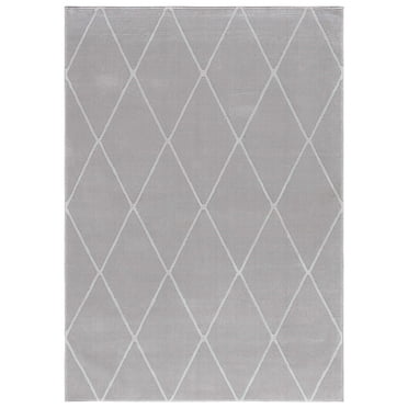 SAFAVIEH Revive Lorrin Diamond Polyester Area Rug, Grey, 8' x 10'
