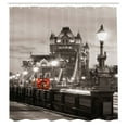 thumbnail image 3 of Ambesonne London Shower Curtain, Urban Life Scenery, 69"Wx84"L, Taupe Grey Red, 3 of 5