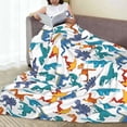 thumbnail image 6 of Zufioo Block Dinosaur Fleece Blanket Queen Size,Plush Bed Blanket,Ultra Soft Throw Blanket,Plush Fuzzy Cozy Blanket Perfect for Bed,Couch-80"x60", 6 of 7