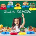 thumbnail image 4 of Honeycomb Centerpieces, Unique Design Thick Cardboard Double-Sided Printing Table Decorations For Teacher Appreciation, 9 Pieces Back To School Party Supplies In Various School-Themed Designs, 4 of 5