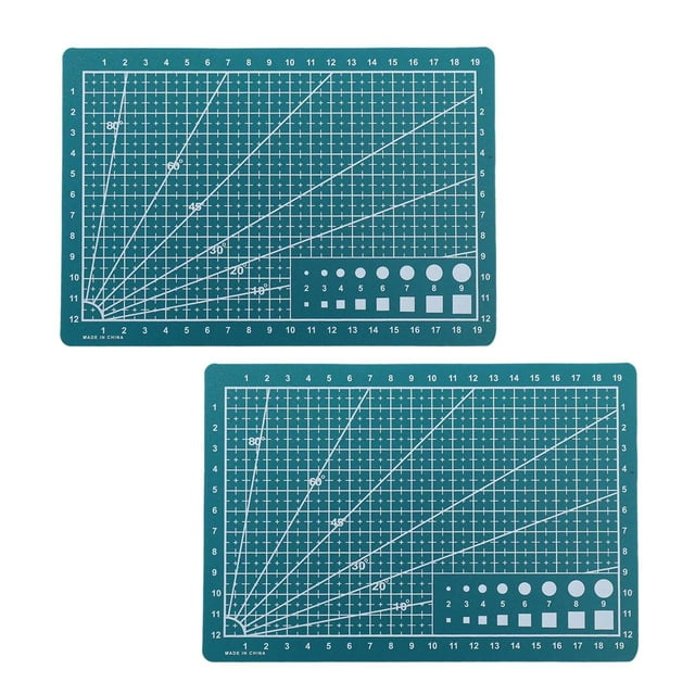 segolike 2 Gridded Cut Boards Models Patchwork Fabrics Cutting Sewing Mats for Crafts 21cmx14.5cmx0.9mm