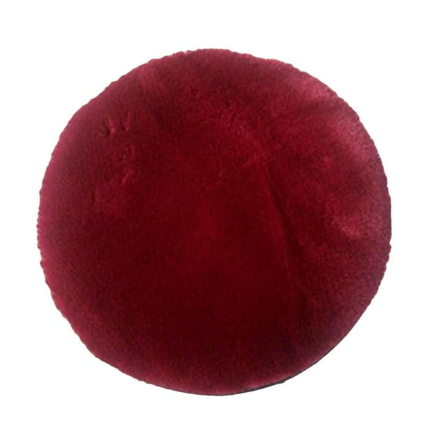 Cojín redondo con lazos extraíbles para silla de 30 a 40 cm para oficina, jardín y comedor. Vino tinto - 35 cm (14 pulgadas)