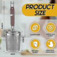 thumbnail image 2 of 4 Pcs Pasta Cooker Stainless Steel Pasta Basket With Wood Handle Kitchen Mesh Spider Pasta Strainer Skimmer Food Dumpling Noodle Strainer Blanching Ba, 2 of 5