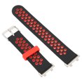 thumbnail image 4 of Correas porosas de repuesto de pulsera de reloj deportivo de silicona Universal de 42mm para Oppo Watch 2 negro + rojo, 4 of 8