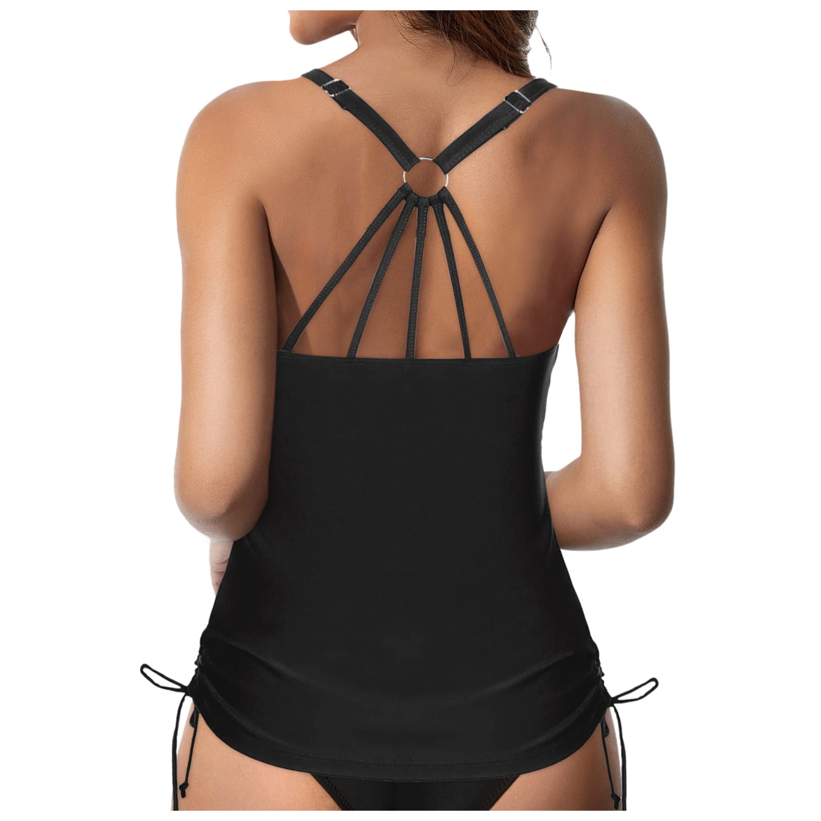 Women Lace Up Swimwear Tops Underwire Full Coverage Bikini Top