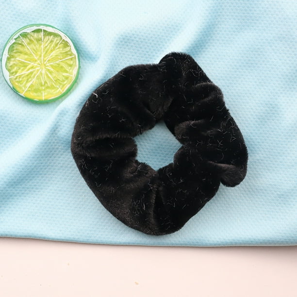 Anillo para el pelo de felpa con forma de intestino grueso, estilo cuerda para el pelo, para otoño e invierno, para niña, cola de caballo, accesorios para el cabello peludos y dulces