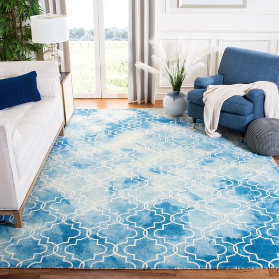 Safavieh Dip Dye Shelagh Geometric Area Rug, Blue/Ivory, 8' x 10'