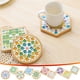 thumbnail image 1 of Juego de mosaico para posavasos de madera DIY - Kit de manualidades de 6 ml con base, pegamento, sellador y herramientas, 1 of 4