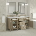 thumbnail image 4 of James Martin Vanities 60" Double Vanity, Light Natural Oak w/ 3 CM Lime Delight Quartz Top, 4 of 7