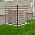 thumbnail image 2 of No-Dig Air Conditioner Fence, AC Covers for Outside to Hide Air Conditioner & for Outdoor Privacy, Wood Privacy Fence Panel, 4.26ft H x 3.23ft W, 2 Panel (Brown), 2 of 8