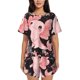 thumbnail image 1 of Fotbe Cute Axolotl Sakura Blossoms A Conjunto de Pijama Estampado para Mujer, 2 Piezas, Ropa de Dormir con Camiseta de Manga Corta y Shorts Suaves-X-Large, 1 of 6