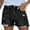 Black, variant on Denim Shorts Women, Women's Ripped Pocket Jeans with Rolled Edge Casual Shorts Plus Size Shorts Black L