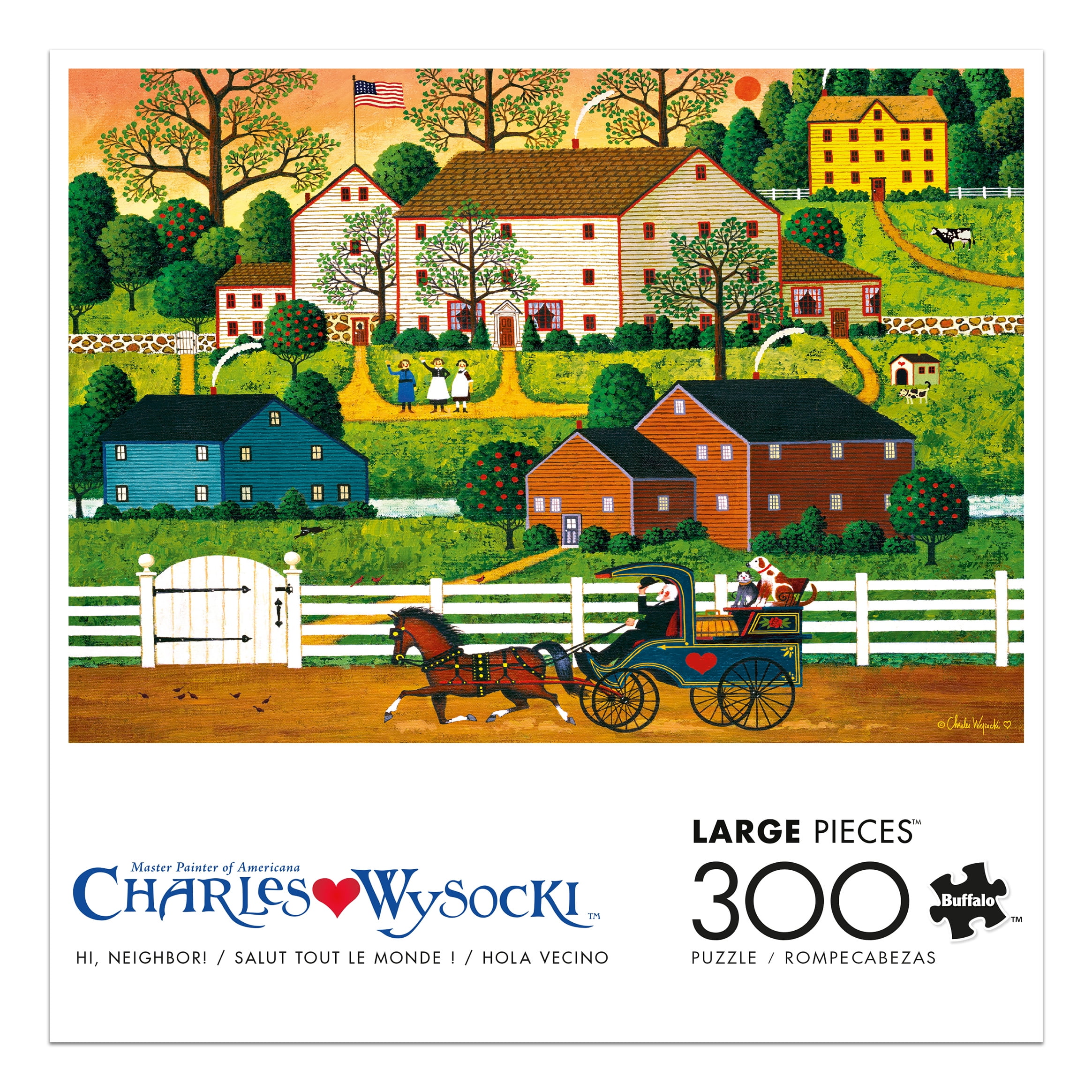 Buffalo Games Hi Neighbor 300-Piece Interlocking Jigsaw Puzzle for Adults Ages 14-99 Years