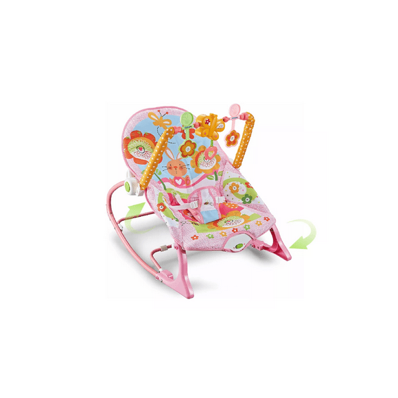 Mecedora de bebe musical con juegos color Rosa